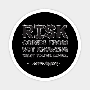 Warren Buffett Investment Quote: Doodle Typography Art Magnet
